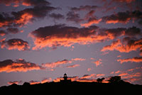 lighthouse at sunset